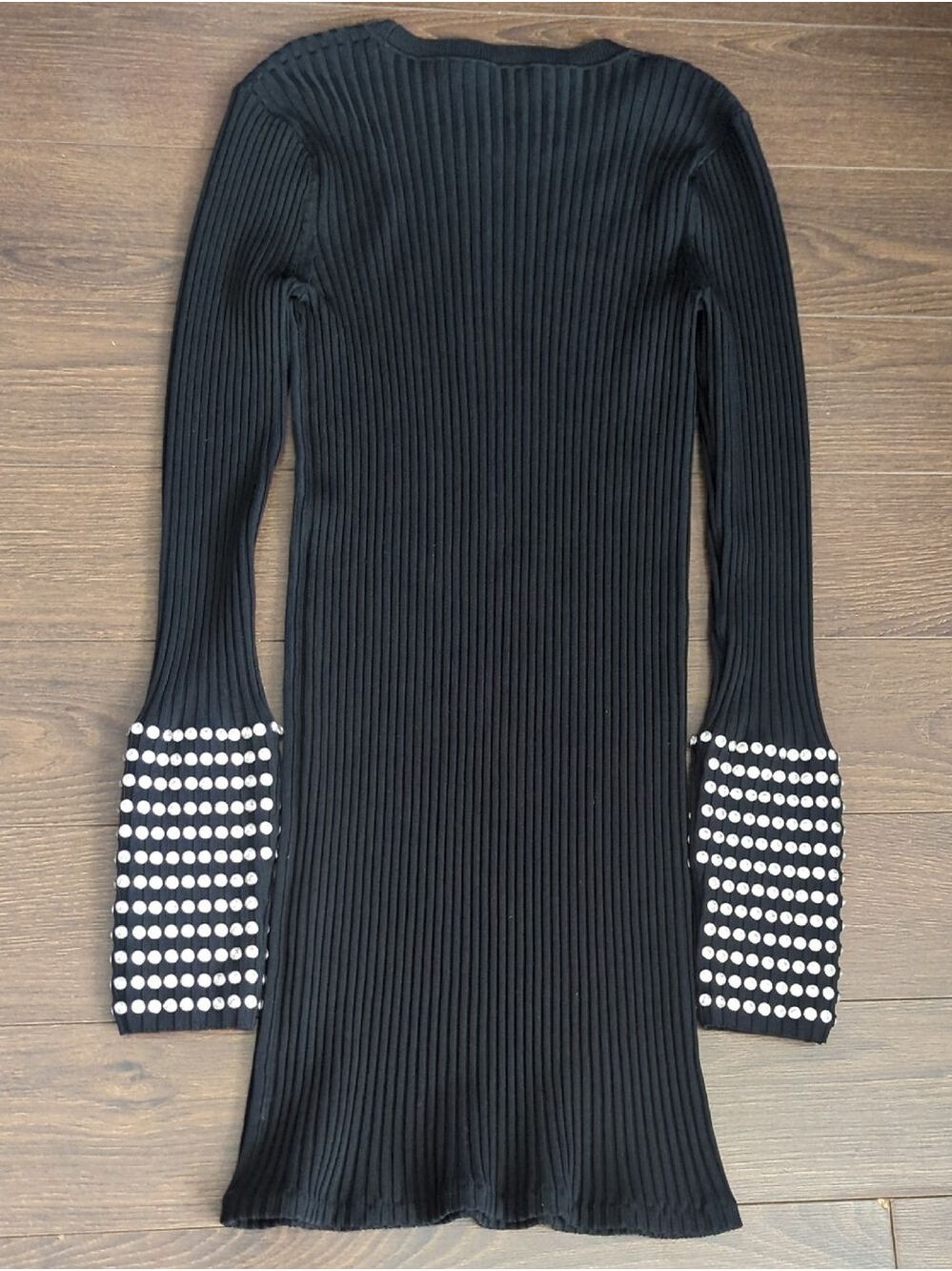 ALEXANDER WANG Long Sleeve Dress with Crystal Cuff Detail - Picture 8 of 10